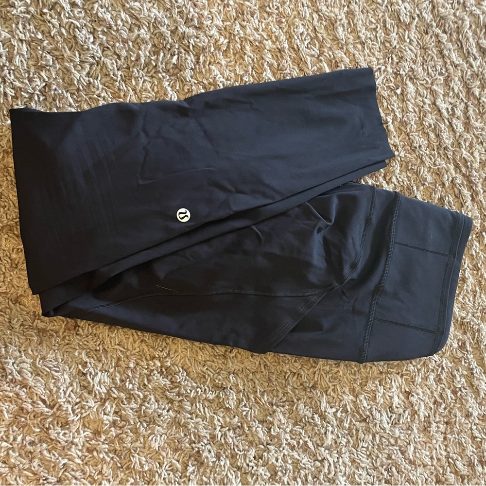 Lulu Lemon Fast and Free High-Rise Tight 25" BLACK size 8